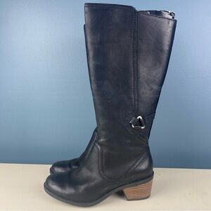 Teva Black Leather Foxy Waterproof Tall Boots 6.5